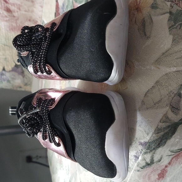 Nautica Kids Girls Pink/Black Metallic Sneaker  Athletic Running Shoes Sz 2 - Picture 12 of 14